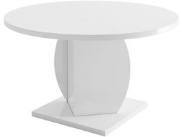 Esstisch weiss 130-175x130x76 cm