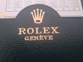 1 vintage Rolex Kartenetui Grün Leder 2003 2004 Kalender