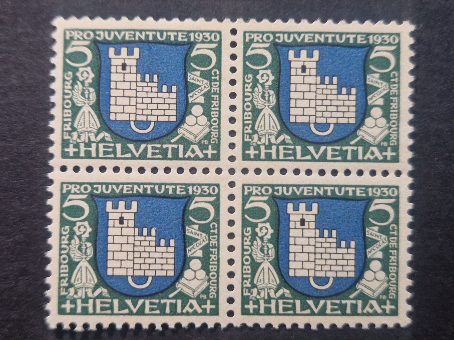 Alle Briefmarken: Pro Juventute n° 46  4 block  postfrisch ** – Gebraucht aus Bouveret von hckoala