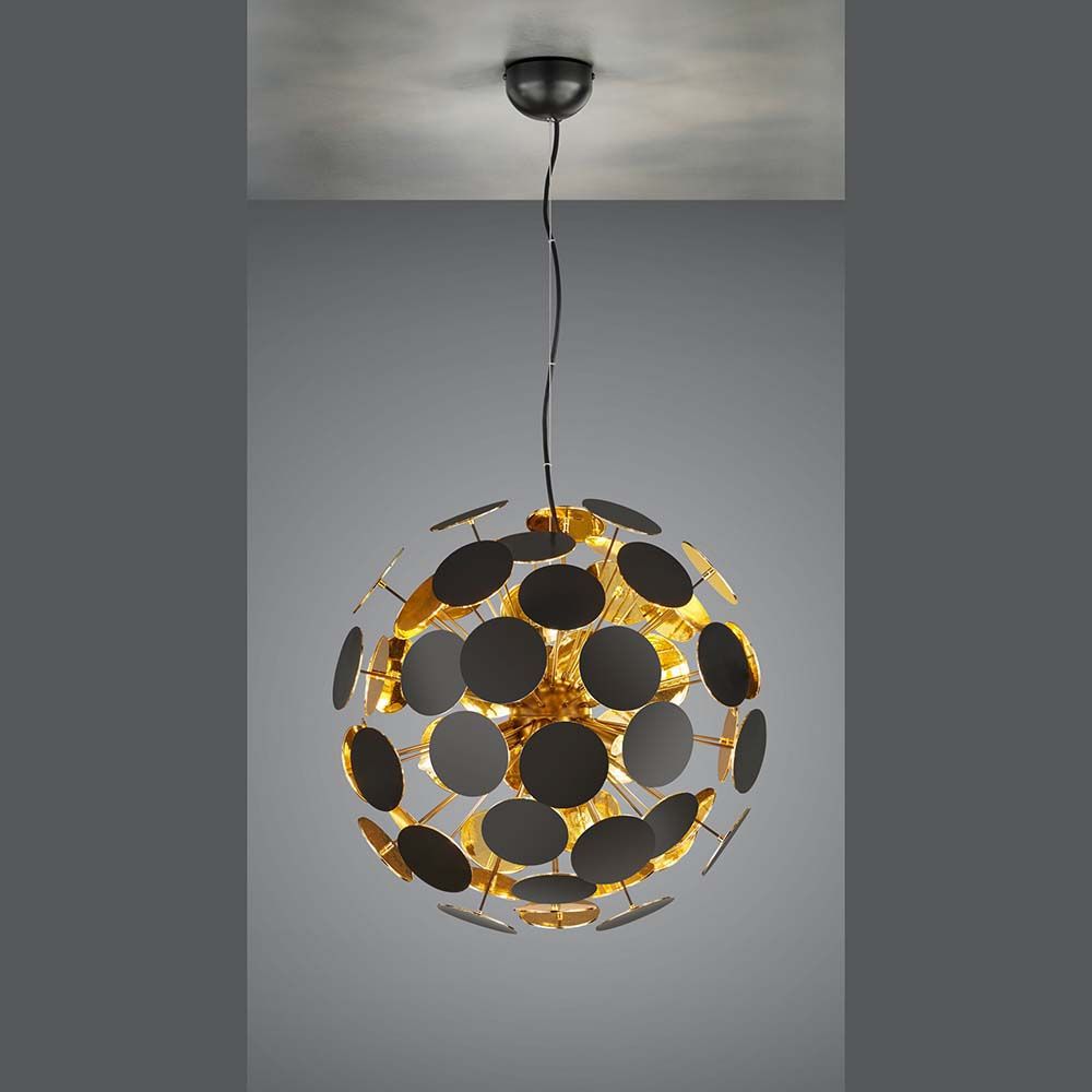 Kronleuchter & Deckenlampen: Pendelleuchte, Schwarz, Gold, 54 cm Ø – Neu (gemäss Beschreibung) aus Kreuzlingen von Smart-Light