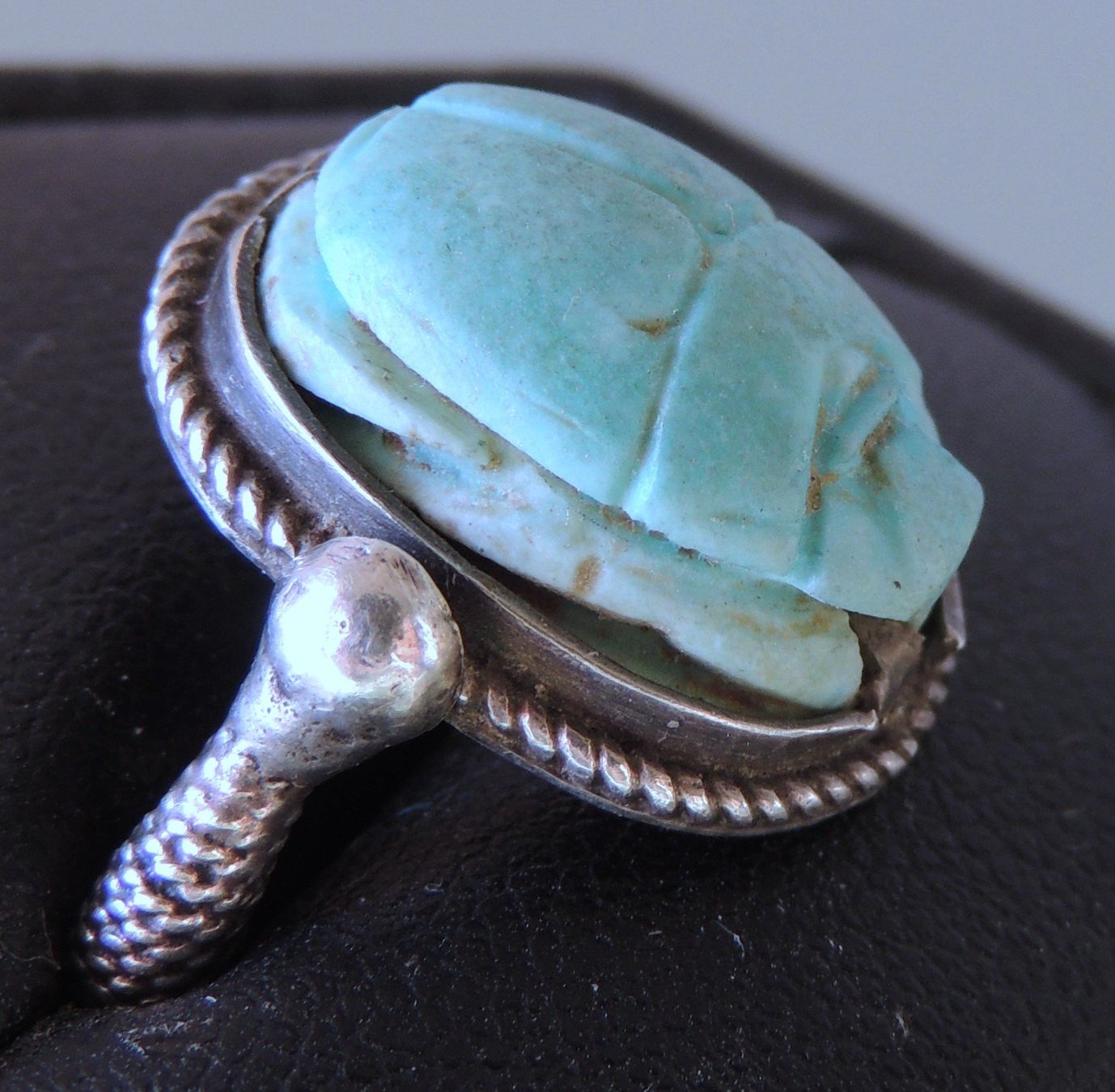 Anelli: Silber 800 Skarabäus Fingerring Ägypten – Usato da Waldenburg venduto da schaller707 1