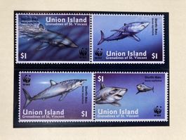 WWF Union Insel 2002 Satz Kurzflossen-Mako postfrisch