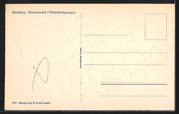 Cartoline postali: Hasliberg-Wasserwendi, Ortsansicht mit W – Usato da Berlin venduto da bartko-reher 1