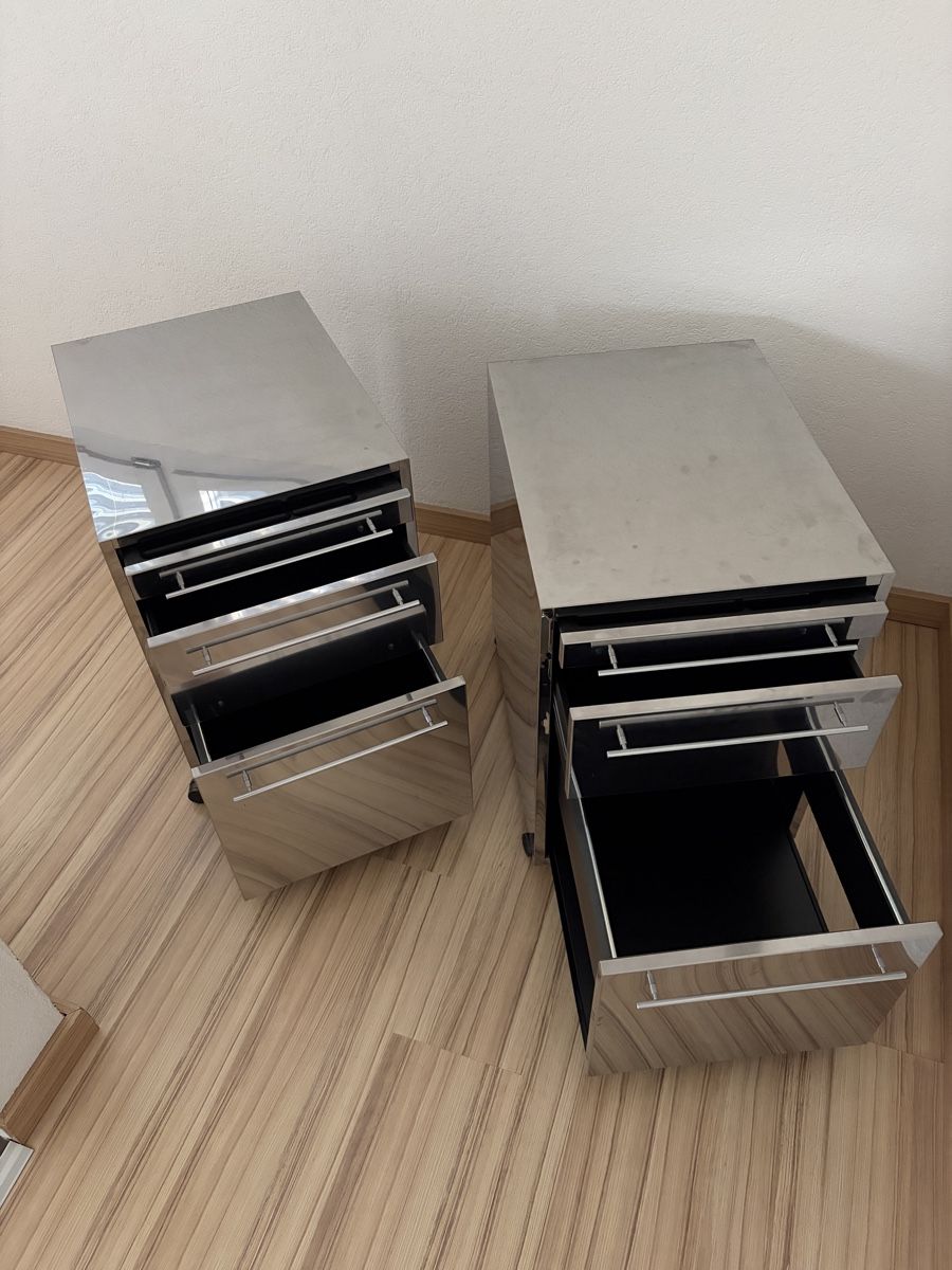 Ikea Banconi: Rollcontainer Metall Silber 2 Stck. gebrauchter Zustand – Usato da Burgdorf venduto da idefix69