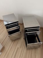 Rollcontainer Metall Silber 2 Stck. gebrauchter Zustand