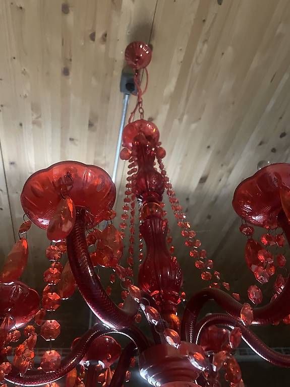 Kronleuchter & Deckenlampen: Kronleuchter Kristallglas rot  – Gebraucht aus Buchs SG von Tomxxx 1