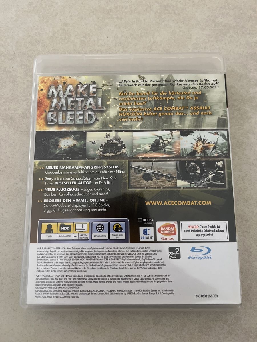 Sony Giochi: Ace Combat Assault Horizon PS3 – Usato da Suhr venduto da SchnapperCH 1