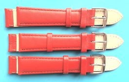 3 x Uhrenband, rosarot (Bandanstoss: 18 mm)