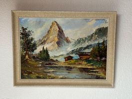 Peinture à l’huile signée - Cervin / Matterhorn
