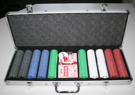 500 Pokerchips Alukoffer, Poker, Cards Chips Pokerkoffer Set