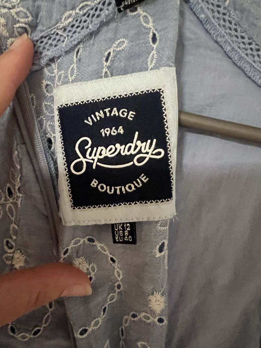 Superdry Kleider: Kleid Superdry Boutique hellblau Grösse EU 40 – Gebraucht aus Giebenach von Janosch79 2