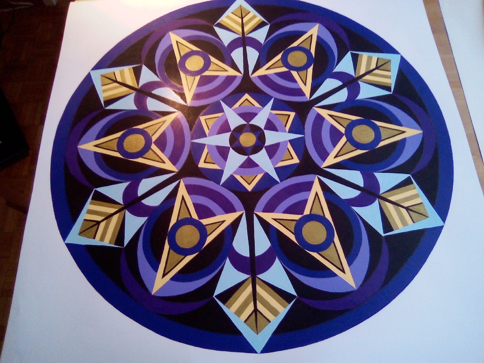 Tableaux: Mandala 70x70cm handgemaltes Bild – Neuf (Voir description) à Stans par wer_fd5f 5
