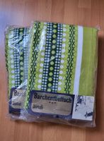 Barchentbetttuch Grün mit Muster 170 x 250 cm