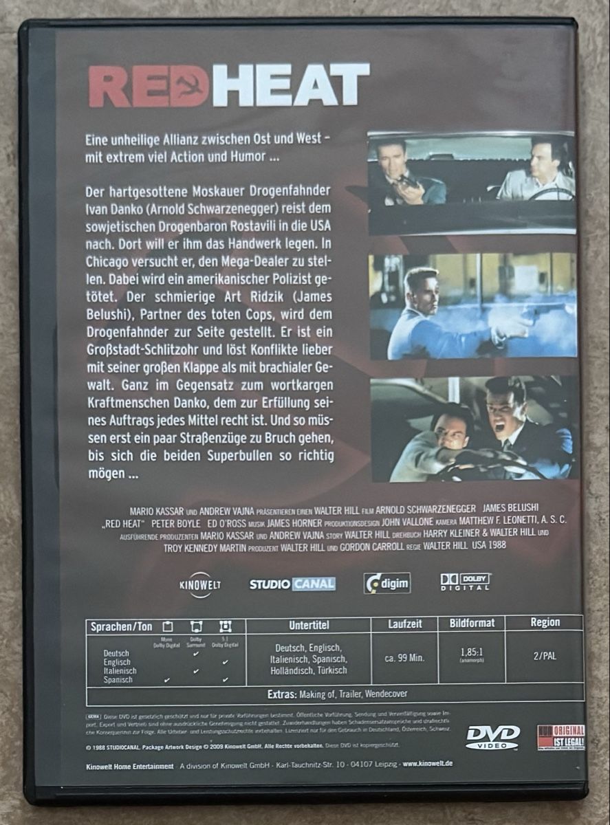 Alle DVDs: RED HEAT  – Neu (gemäss Beschreibung) aus Dietikon von AndreaSch01 1