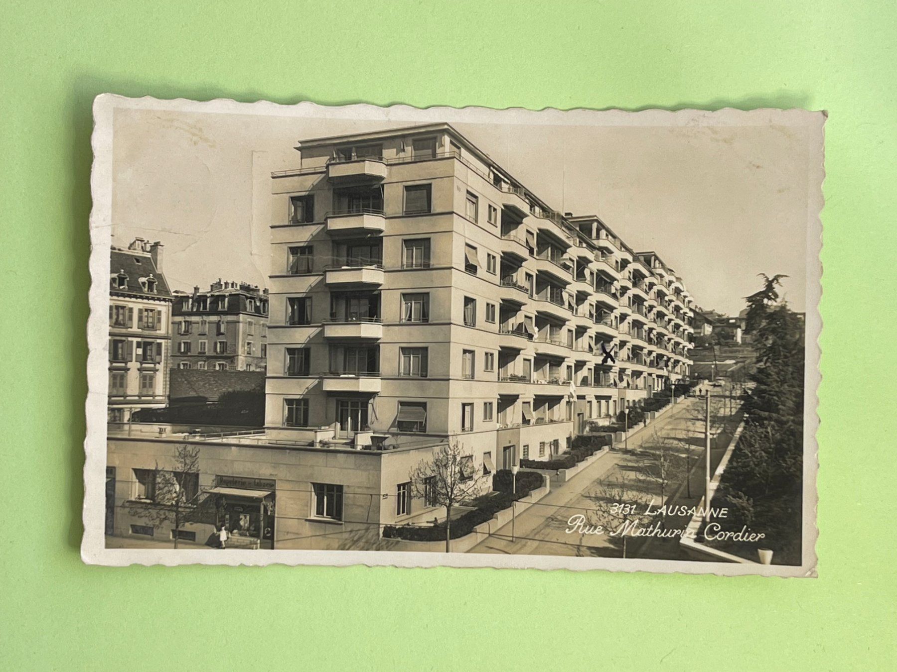Ansichtskarten: Lausanne, Rue Mathuriz Cordier – Gebraucht aus Steg VS von danwer74