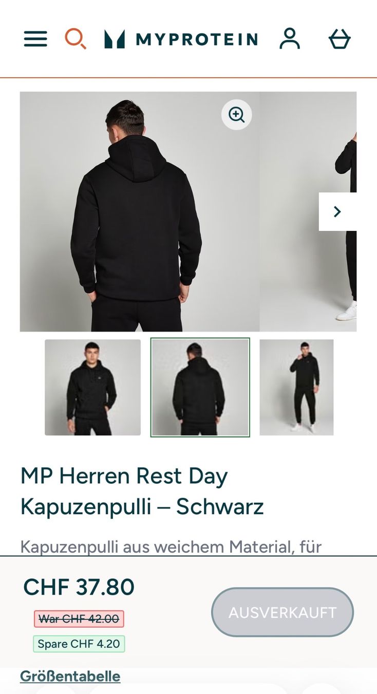 Maglioni & Felpe: Mp Herren Rest Day Kapuzenpulli – Nuovo e nell'imballaggio originale da Oberrieden venduto da but_lw6g
