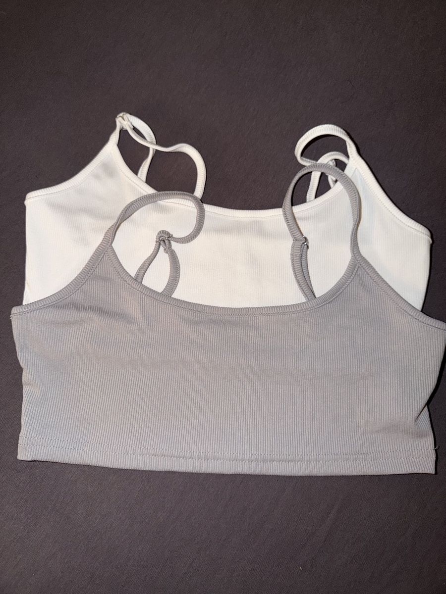 Top: 2er Set Tank Tops, Rippstrick, Sommer Basic, Grösse S – Usato da Glattfelden venduto da cor_ld9y