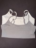 2er Set Tank Tops, Rippstrick, Sommer Basic, Grösse S