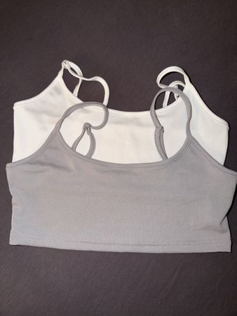 2er Set Tank Tops, Rippstrick, Sommer Basic, Grösse S