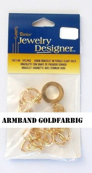 Kit bricolage: Armband goldfarbig mit Knebelverschluss – Nuovo e nell'imballaggio originale da Schlatt TG venduto da mavo85