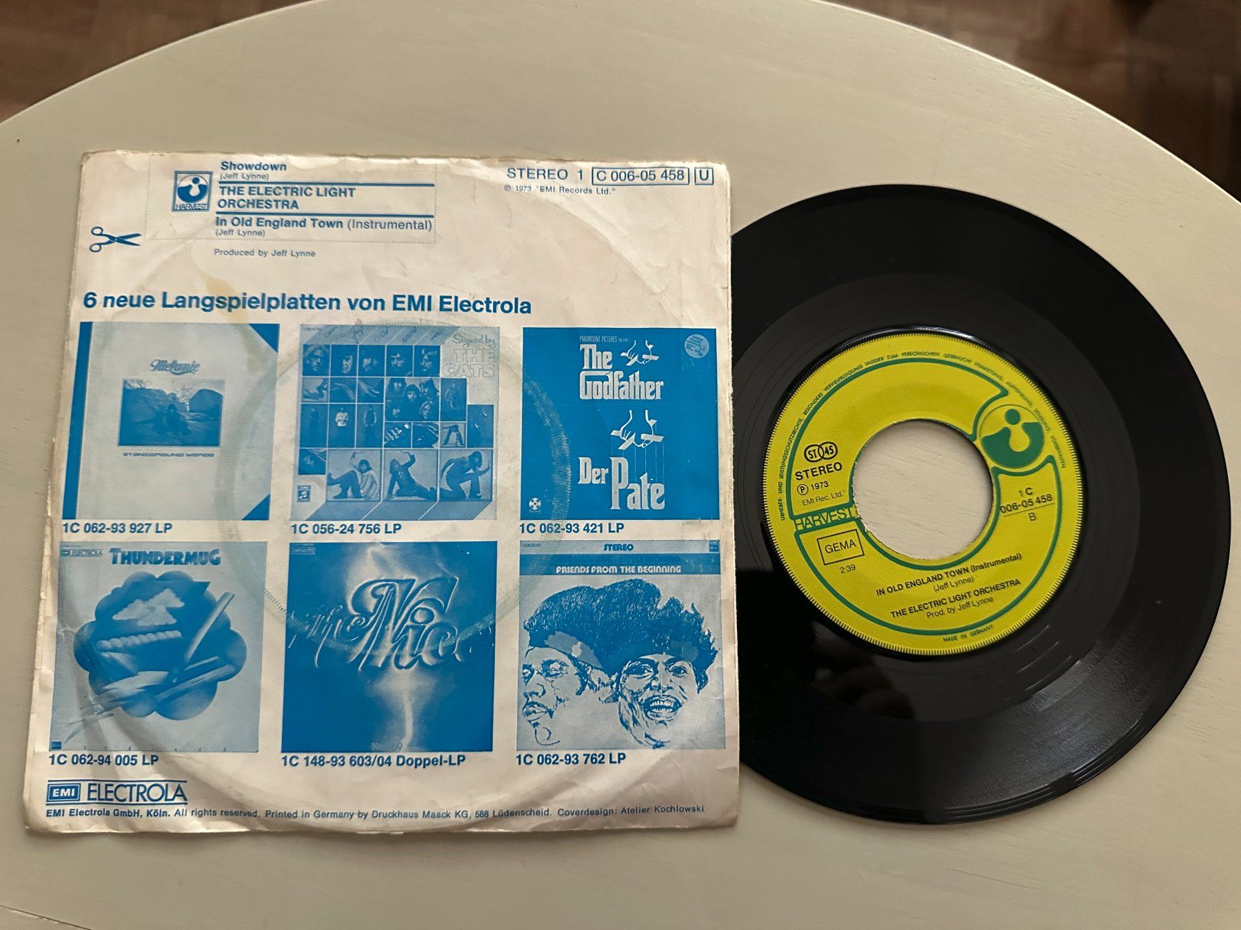 Dischi in vinile: ELECTRIC LIGHT ORCHESTRA tolle rare Single Showdown – Usato da Basel venduto da Partridge 1