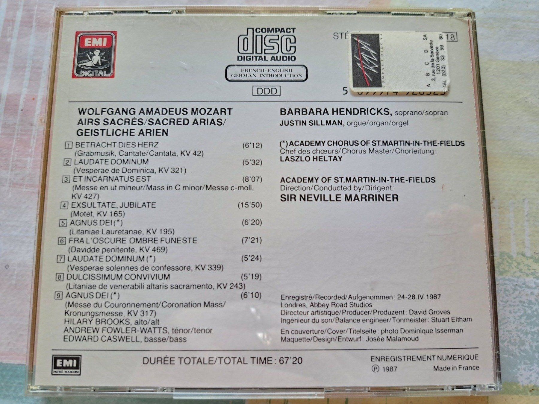 CD: Cd Barbara Hendricks - Airs sacrés – Usato da Pully venduto da bro_n52j 1