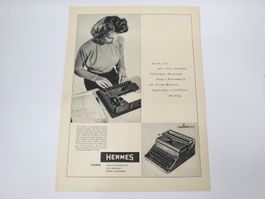 1949 Orig. Werbung, Hermes Paillard Schreibmaschine, Jezler