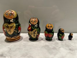 Matroschka Babuschka Holzpuppen Matrjoschka Puppen 5-Teilig