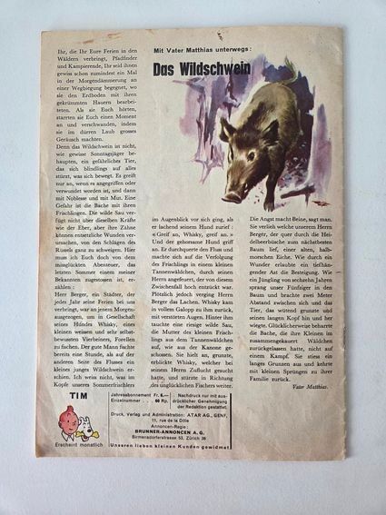 BD: Tim Nr. 7 Juli 1963  Atar Verlag Genf Comic – D'occasion à Schenkon par Uhu007 4