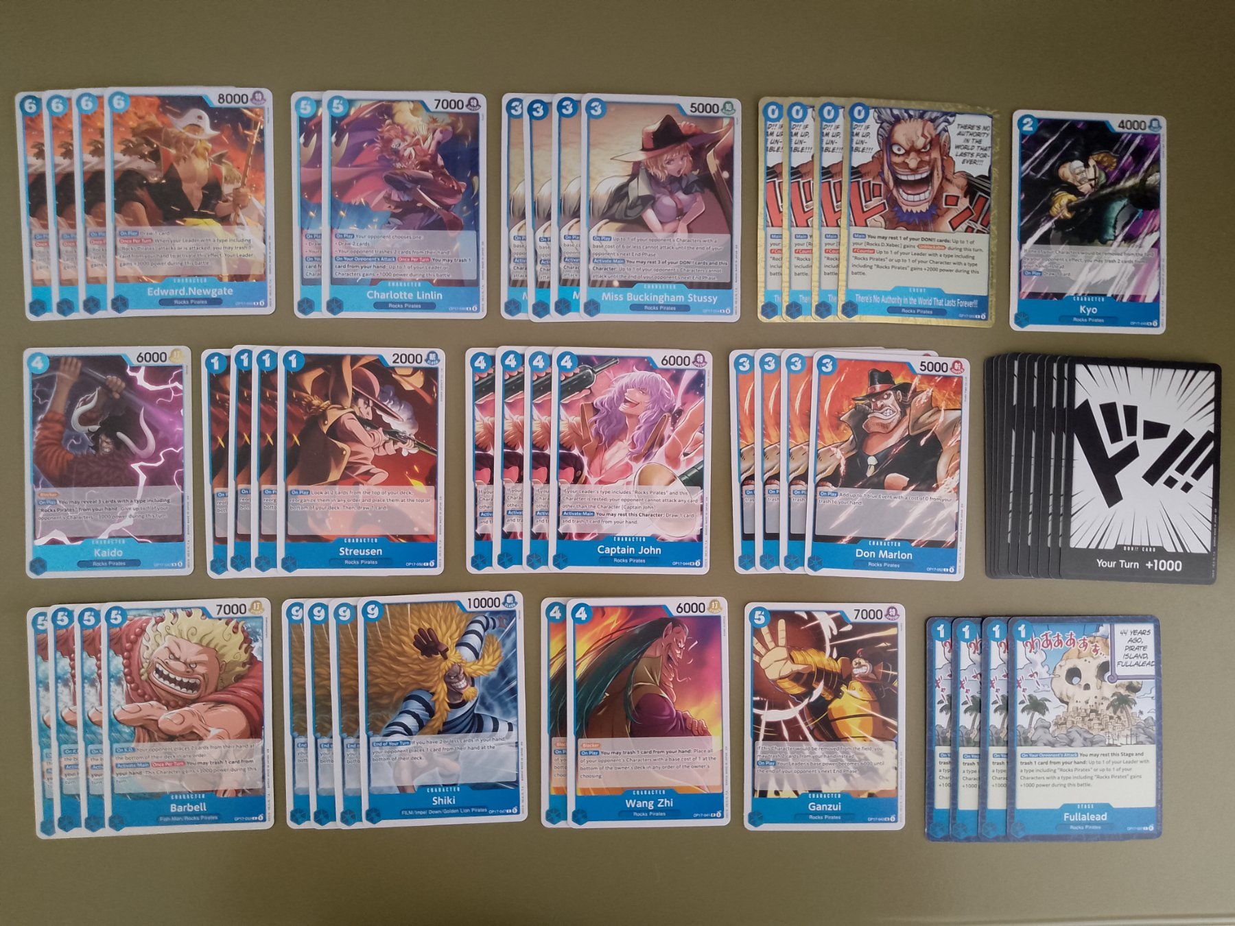 Bandai Sammelbilder & Trading cards: One Piece Deckbausatz OP17 Rocks.D.Xebec Core Karten – Neu (gemäss Beschreibung) aus Jona von Stack
