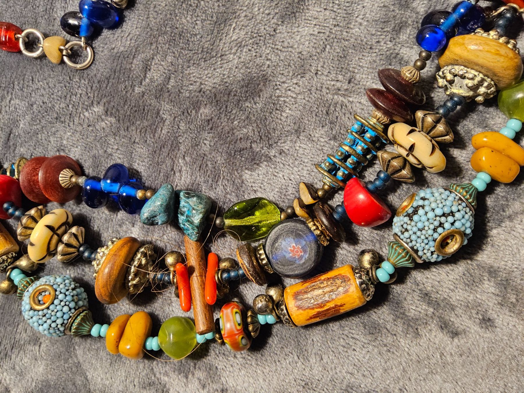 Catenine: Vintage Boho Statement Halskette Collier Otreska – Usato da Zürich venduto da SciTec 5