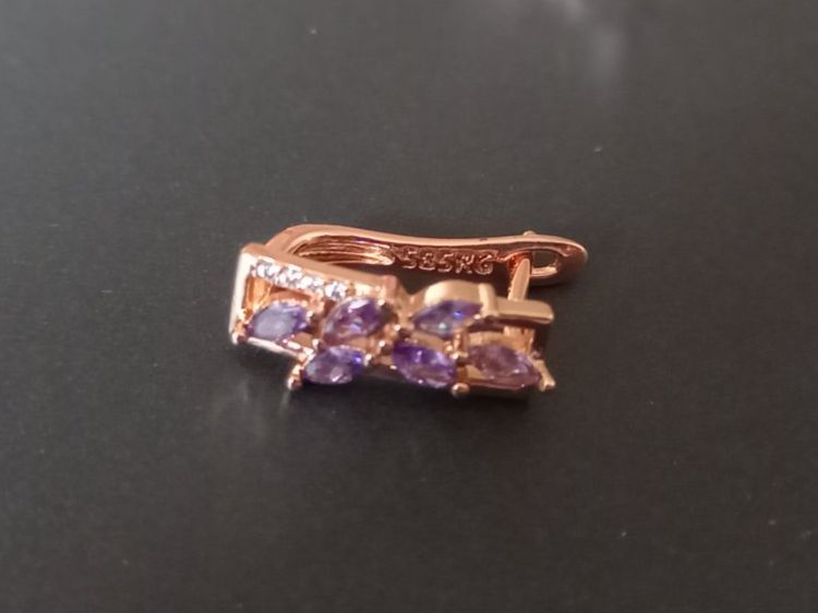 Boucles d'oreille: Vergoldet Ohrringe, mit Klappverschluss – D'occasion à St-Prex par big_c6bb 1