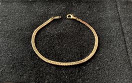 Armband Schlangenmuster Goldfarben 18cm Neuwertig