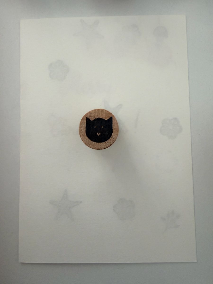 Tampons: Rubber stamp: cat face – D'occasion à Thun par dar_fz6y