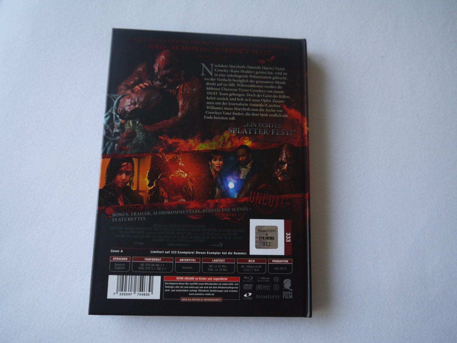 Tutti i DVDs: HATCHET 3 - Mediabook 223/333 -selten – Usato da Hagendorn venduto da Blaf 5