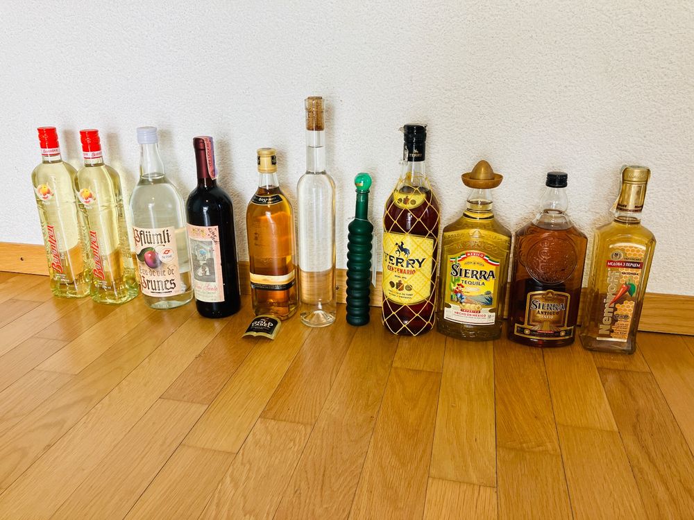 11 Flaschen Schnaps, Whisky, Tequila, Berentzen, Pflümli etc (Neu und ...