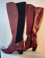 NEU CAPRICE Stiefel Bordeaux Leder Gr.37 H. Breit Fuss& Wade