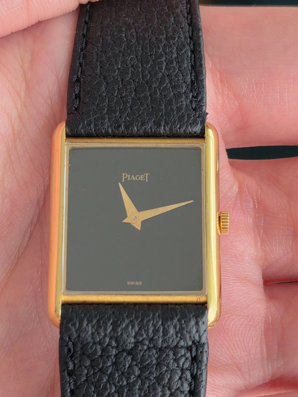 Piaget Orologi: Piaget Tank Black Dial - ref. 9287 - 18k yellow gold – Usato da Genève venduto da arisol 5