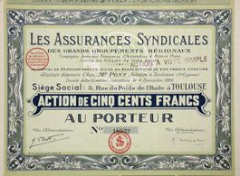 Assurances Syndicales des Grands Groupements Régionaux 1926