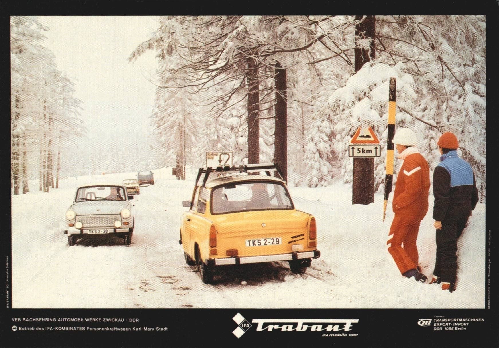 Cartoline postali: Trabant-Postkarte, IFA mobile DDR, Winterlandschaft! – Nuovo (secondo la descrizione) da Luzern venduto da Kartenansicht