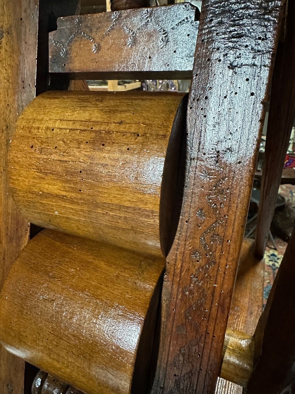Panchine: Holzbank mit Wäschemangel – Usato da Villmergen venduto da Bezdupe 2
