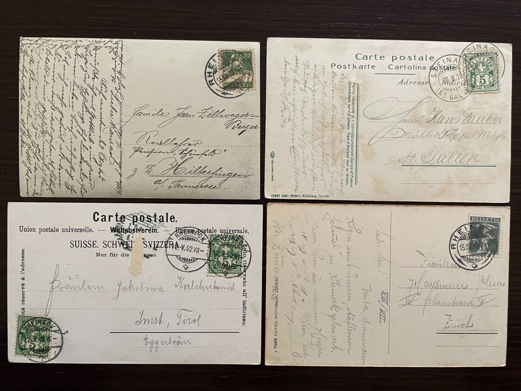 Cartoline postali: RHEINECK verschiedene Motive, 13 Ansichtskarten – Usato da Wald ZH venduto da TLILEF 2