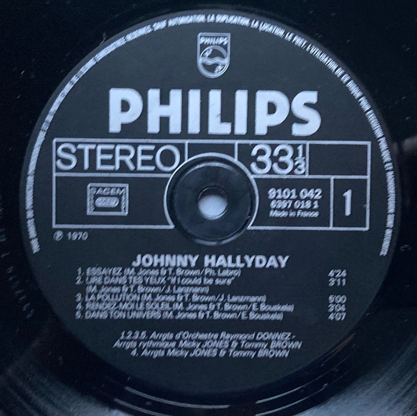 Dischi in vinile: JOHNNY HALLYDAY - VIE – Usato da Poliez-Pittet venduto da Newtown-Records 2