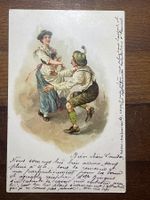 Alte Ansichtskarte Tracht Paar