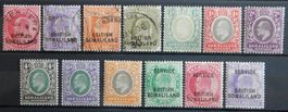 British Somaliland ex. Kat. 15-28 & Dienst 6-8 */gest. 1903/