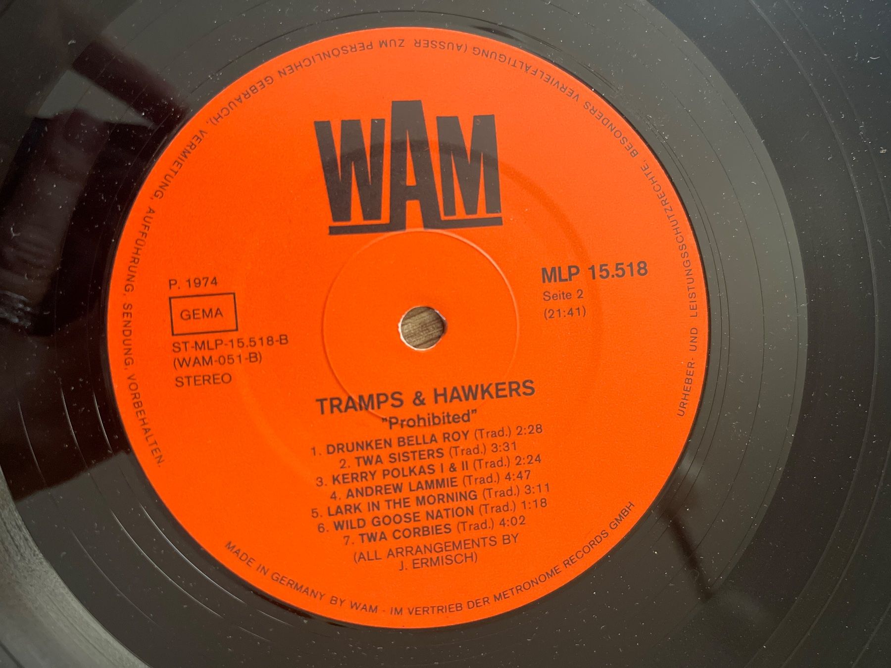Schallplatten: A704/Tramps & Hawkers "prohibited" – Gebraucht aus Frutigen von Philippe_jsp 2