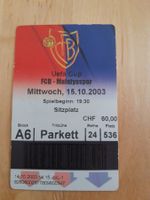 FC Basel - Malatyaspor UEFA Cup Ticket vom 15.10.2003