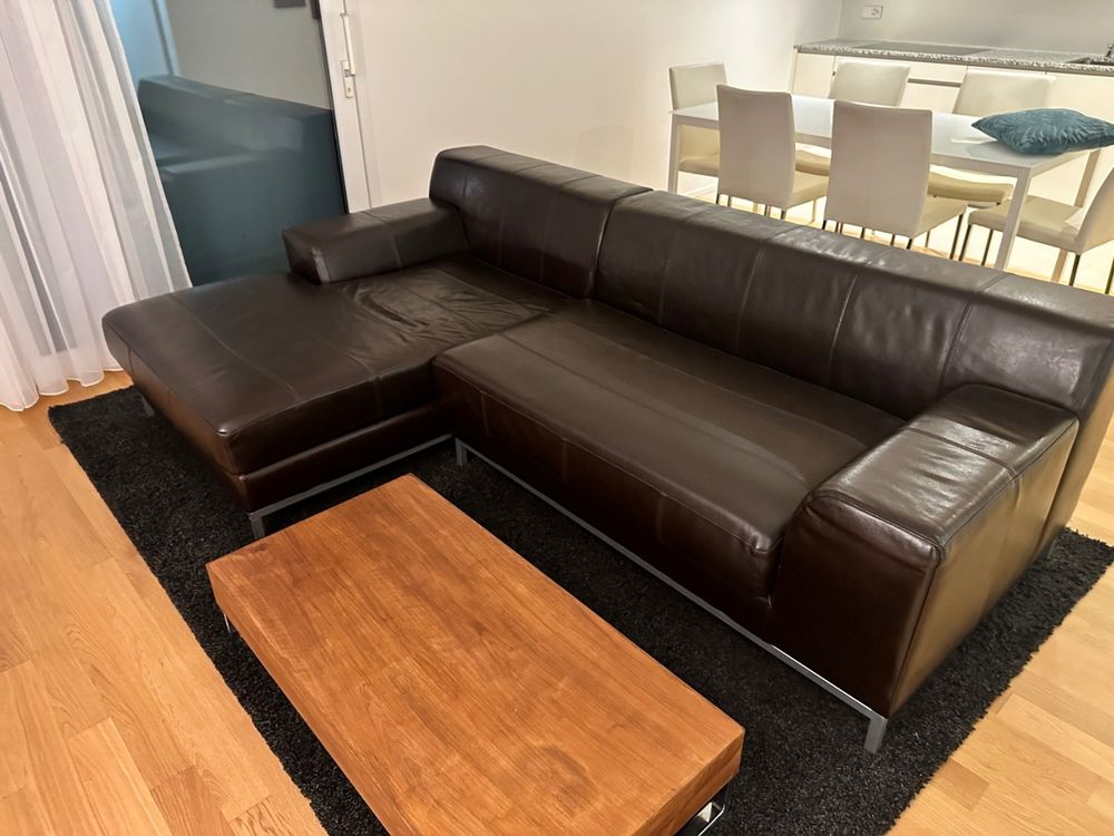 Ikea Couch Braun Leder