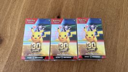 3x Pokémon 30th Anniversary Booster Bundle DE