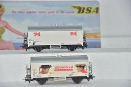 ♨️ FÜR Fr. 10.00  -MÄRKLIN H0 /2 WERBEWAGEN  GED. GÜTERWAGEN